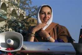 Benazir Bhutto in Car